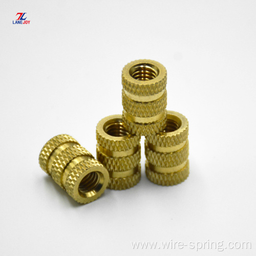 m2 straight knurled brass insert